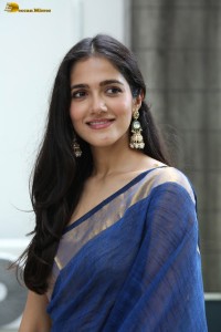 actress Simran Choudhary beautiful in a blue saree