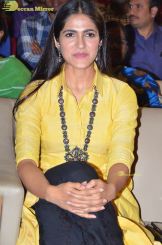 Telugu Actress Simran Choudhary in a yellow salwar dress