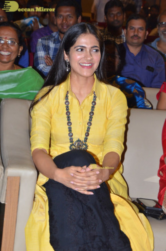 Telugu Actress Simran Choudhary in a yellow salwar dress