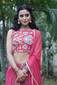 actress Simran Gupta sweet looks in a pink lehenga choli