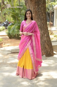 actress simrat kaur beautiful in a pink saree