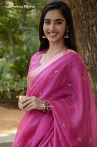 actress simrat kaur beautiful in a pink saree
