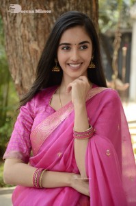 actress simrat kaur beautiful in a pink saree