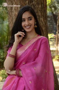 actress simrat kaur beautiful in a pink saree