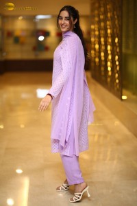 Actress Simrat Kaur cute in a light purple salwar dress