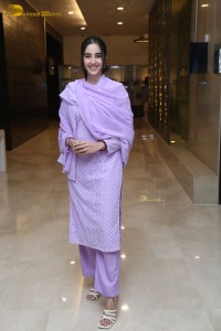 Actress Simrat Kaur cute in a light purple salwar dress