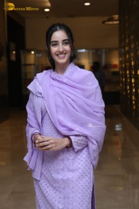 Actress Simrat Kaur cute in a light purple salwar dress
