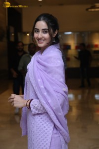 Actress Simrat Kaur cute in a light purple salwar dress