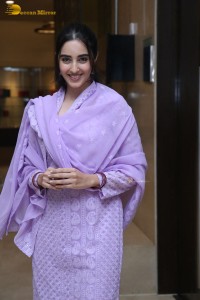 Actress Simrat Kaur cute in a light purple salwar dress