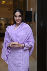 Actress Simrat Kaur cute in a light purple salwar dress