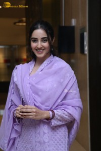 Actress Simrat Kaur cute in a light purple salwar dress
