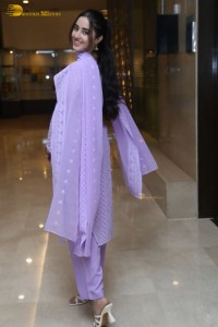 Actress Simrat Kaur cute in a light purple salwar dress