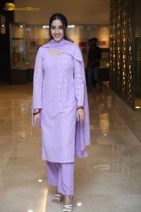 Actress Simrat Kaur cute in a light purple salwar dress