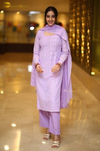 Actress Simrat Kaur cute in a light purple salwar dress