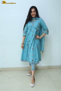 Indian actress simrat kaur photoshoot in a blue salwar kameez