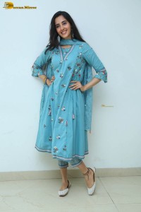 Indian actress simrat kaur photoshoot in a blue salwar kameez