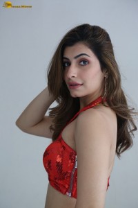 actress Simrithi Bathija hottest photoshoot in a red dress