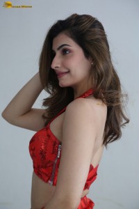 actress Simrithi Bathija hottest photoshoot in a red dress