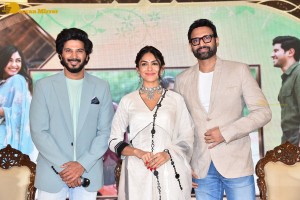 Sita Ramam movie team Dulquer Salmaan, Sumanth Akkineni and Mrunal Thakur hold a press meet in Chennai