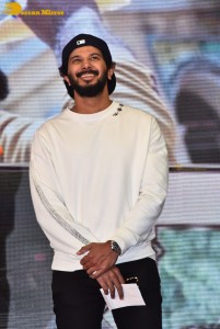 Sita Ramam movie team Dulquer Salmaan, Mrunal Thakur and Sumanth Akkineni visit Ethiraj College in Chennai to promote their film