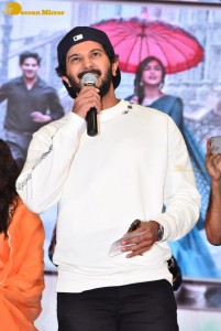 Sita Ramam movie team Dulquer Salmaan, Mrunal Thakur and Sumanth Akkineni visit Ethiraj College in Chennai to promote their film