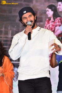 Sita Ramam movie team Dulquer Salmaan, Mrunal Thakur and Sumanth Akkineni visit Ethiraj College in Chennai to promote their film
