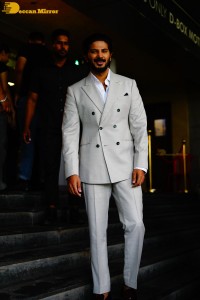 Mrunal Thakur and Dulquer Salmaan attend the success meet of the film Sita Ramam in Mumbai