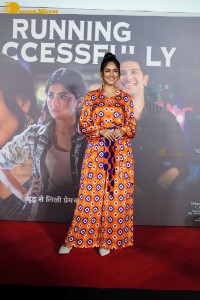 Mrunal Thakur and Dulquer Salmaan attend the success meet of the film Sita Ramam in Mumbai