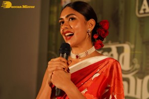 Sita Ramam movie cast including actress Mrunal Thakur hold a press meet