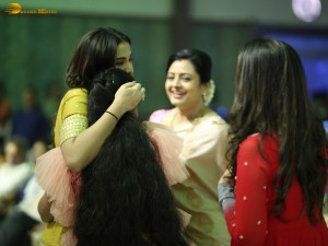 Skanda Cult Jathara Event attended by Ram Pothineni, Saiee Manjrekar, Srikanth, Indraja, and Boyapati Srinivas