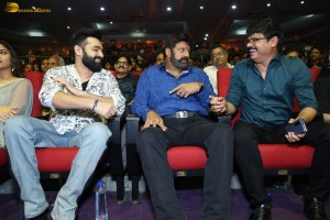 Skanda Pre-Release Function attended by Ram Pothineni, Saiee Manjrekar, Sreeleela, and Nandamuri Balakrishna