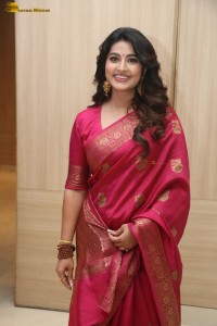 actress sneha beautiful in a dark pink saree