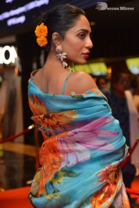 Model turned Actress Sobhita Dhulipala poses for pictures at a cinema event