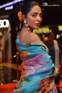 Model turned Actress Sobhita Dhulipala poses for pictures at a cinema event