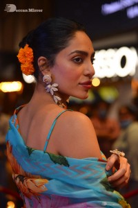 Model turned Actress Sobhita Dhulipala poses for pictures at a cinema event