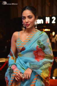 Model turned Actress Sobhita Dhulipala poses for pictures at a cinema event