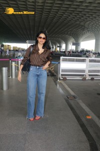 Sobhita Dhulipala seen at the Mumbai Airport
