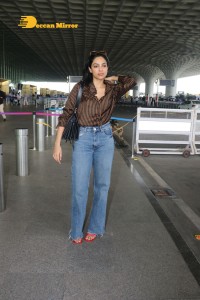 Sobhita Dhulipala seen at the Mumbai Airport