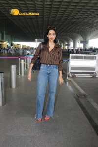 Sobhita Dhulipala seen at the Mumbai Airport
