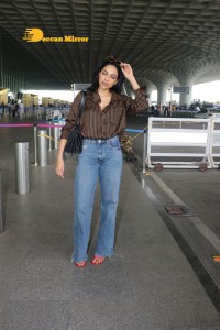 Sobhita Dhulipala seen at the Mumbai Airport