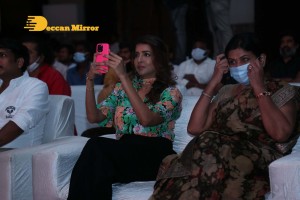 Pre-Release Event of Telugu movie Son of India attended by Mohan Babu, Ali, Vishnu, Lakshmi Manchu