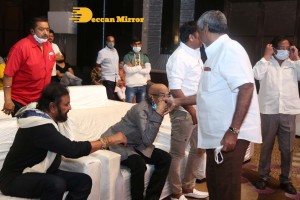 Pre-Release Event of Telugu movie Son of India attended by Mohan Babu, Ali, Vishnu, Lakshmi Manchu