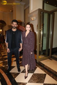 bollywood actress Sonakshi Sinha spotted with her husband