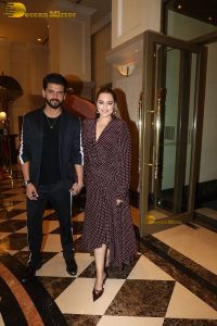 bollywood actress Sonakshi Sinha spotted with her husband