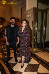 bollywood actress Sonakshi Sinha spotted with her husband
