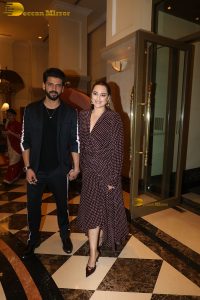 bollywood actress Sonakshi Sinha spotted with her husband
