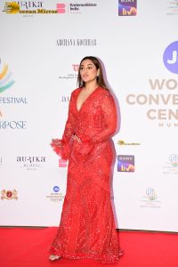 bollywood actress sonakshi sinha in a red dress