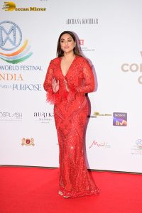 bollywood actress sonakshi sinha in a red dress