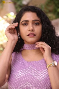 Indian actress Sonakshi Verma in a pink lehenga choli