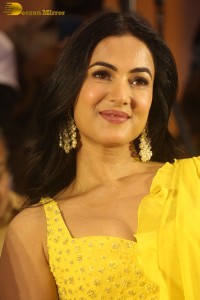 actress Sonal Chauhan beautiful in a yellow saree